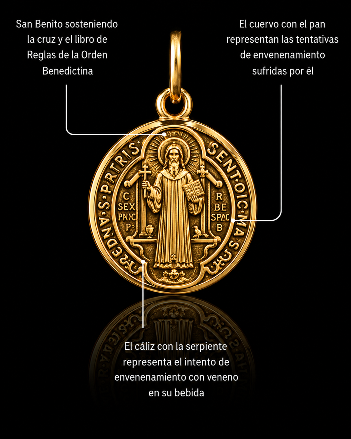 GUARDIÁN SAN BENITO CADENA + DIJE GRATIS