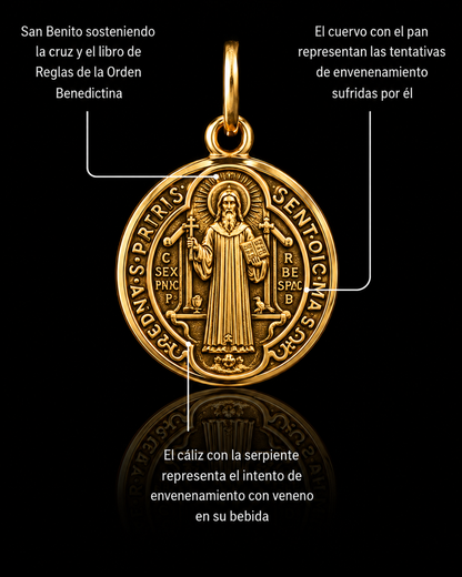 GUARDIÁN SAN BENITO CADENA  + DIJE GRATIS